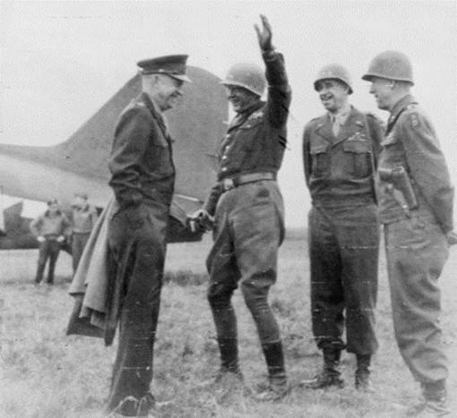 Free Photo: General Eisenhower With Generals Patton, Bradley, and Hodges