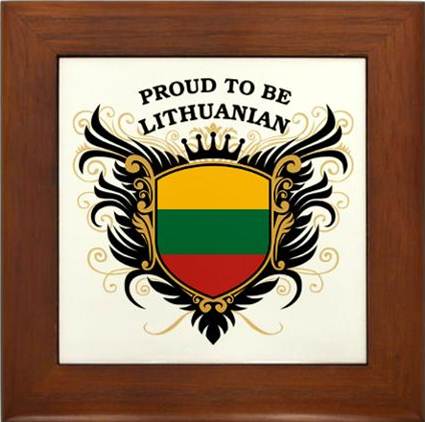 Description: Proud to be Lithuanian Framed Tile